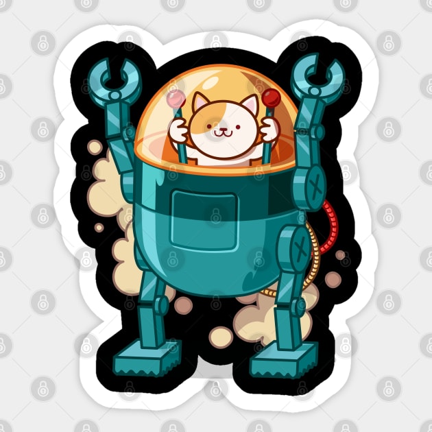 cats robot Sticker by AA